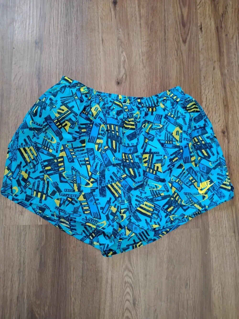Vintage 90s Nike Swim Shorts Abstract Women